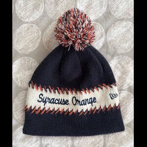 New Era Syracuse Orange Women's Beanie Ski Hat Pom Pom One Size